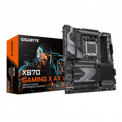 GIGABYTE X670 GAMING X AX V2, Socket AM5, AMD X670, 20Phases, Dual 4xDDR5-6400, APU AMD graphics, HDMI, 3xPCIe 4.0 X16, 4xSATA3, RAID, 4xM.2 PCIe 5.0, ALC1220-VB HDA, 2.5GbE LAN, WiFi6E/BT5.2, 2xUSB-C Gen2x2, 2xUSB3.2 Gen2, 8xUSB3.2, RGB Fusion 2.0, ATX